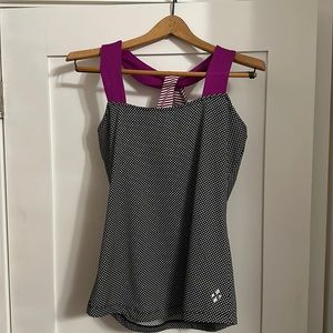 Black Polka-Dot Athletic Tank